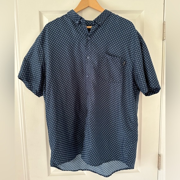 Molokai Surf Co. Blue Button Up Dress Shirt - Picture 1 of 4